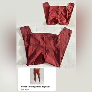 lululemon athletica Power Thru High-Rise Tight 25" in Brown